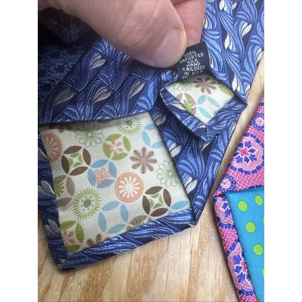 Ted Baker London Silk Ties Business Formal Purple Blue Patterned Lot Of 3‎